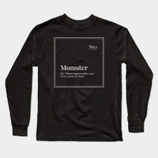 Funny definition art  - Momster - minimal design Long Sleeve T-Shirt